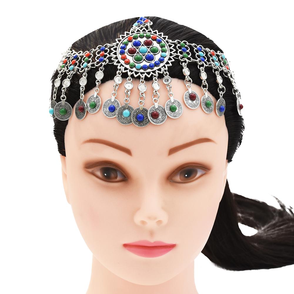 Ethnic Fashion Pakistan - Pakistan Ethnic Colorful Bead Coin Headpiece