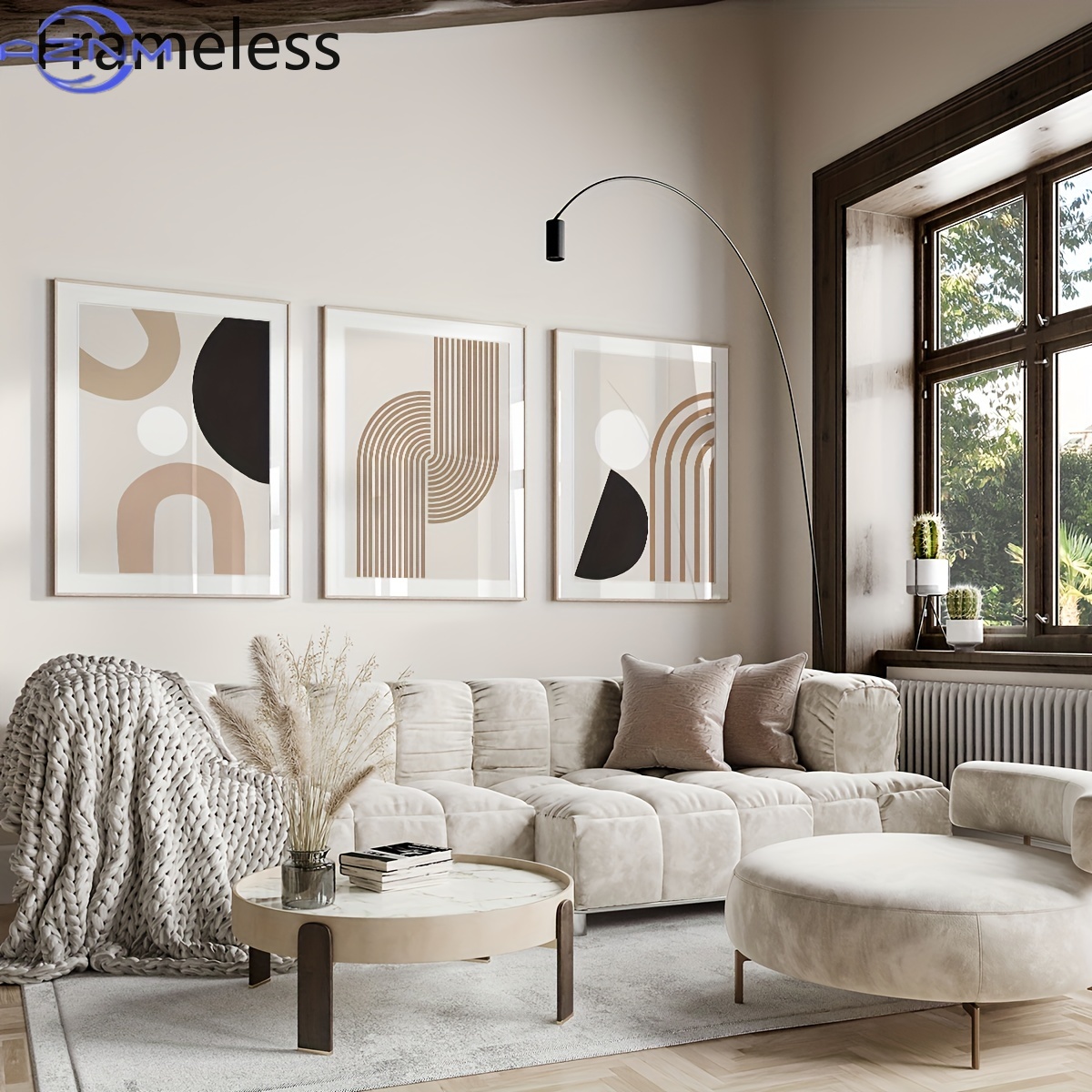 Ethnic Fashion Collection - 3pcs Modern Minimalist Abstract Lines Canvas