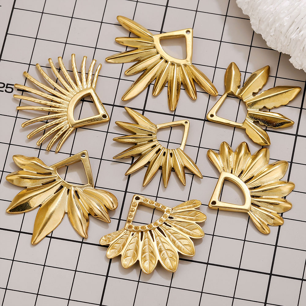 2pcs Stainless Steel Fan Shape - огляд і ціна Ethnic Fashion Collection
