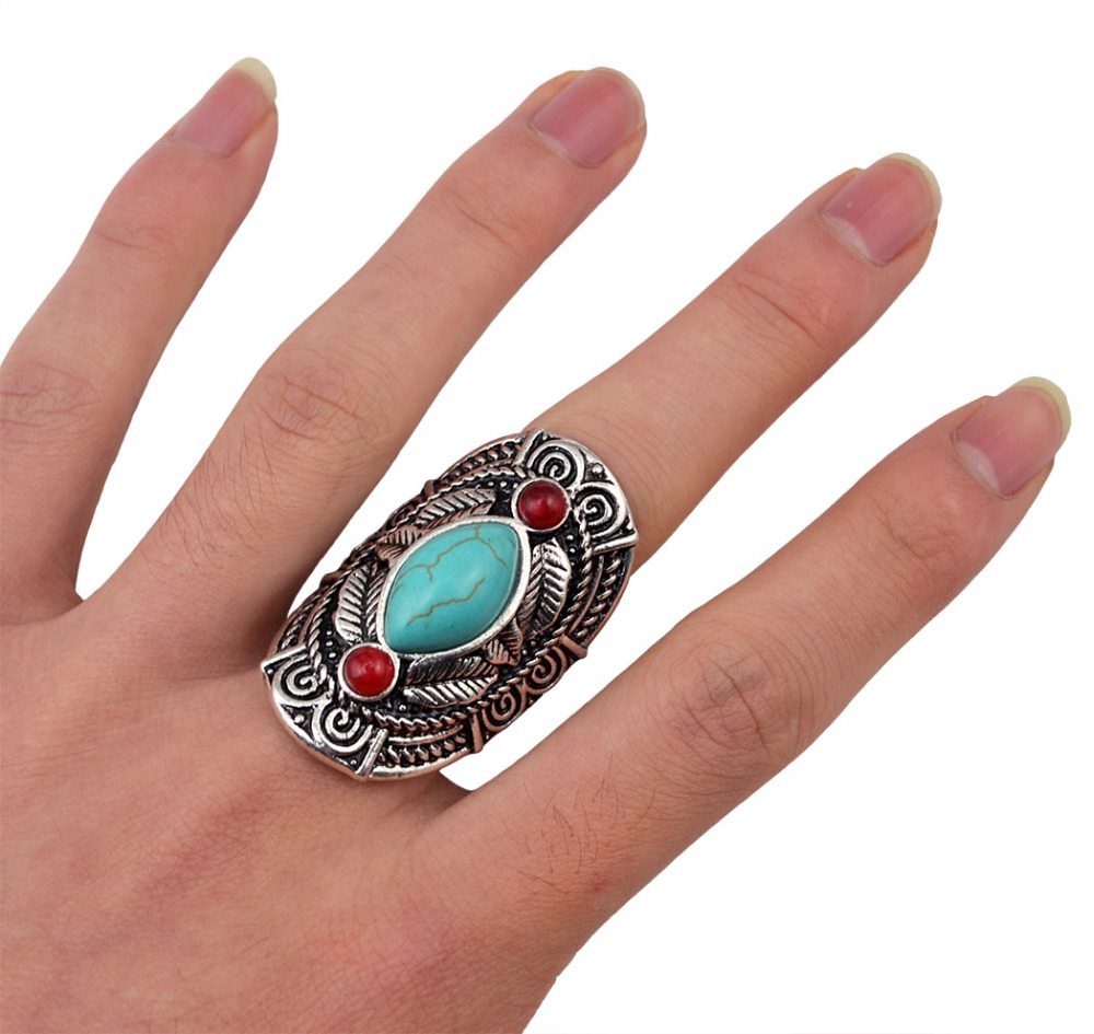 Boho Ethnic Tibet Turquoise Ri - огляд і ціна Ethnic Fashion Pakistan