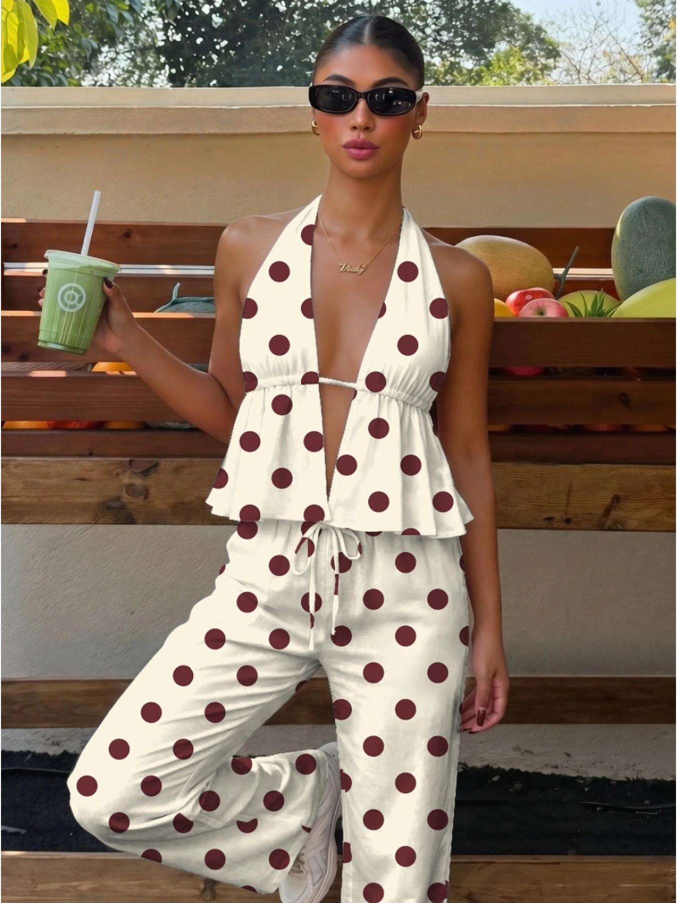Vintage Large Dot Halter Top w - огляд і ціна Ethnic Fashion Collection