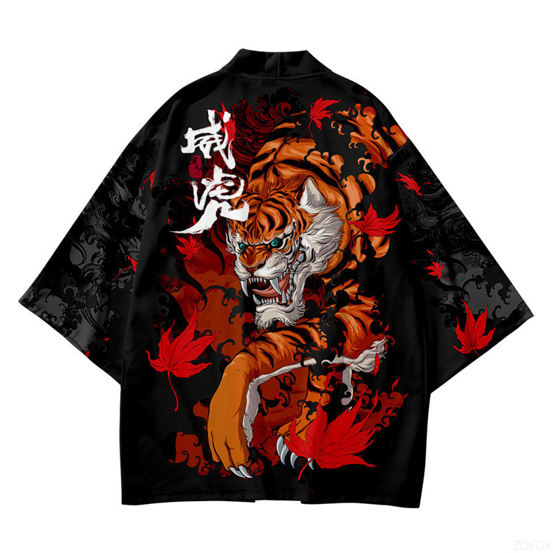 Black Kimono Open Collar Men's - огляд і ціна Haori Japanese Jacket