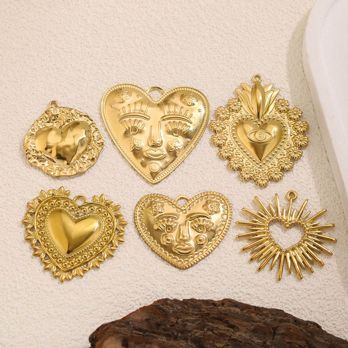 5Pcs PVD Gold Stainless Steel  - огляд і ціна Ethnic Fashion Collection