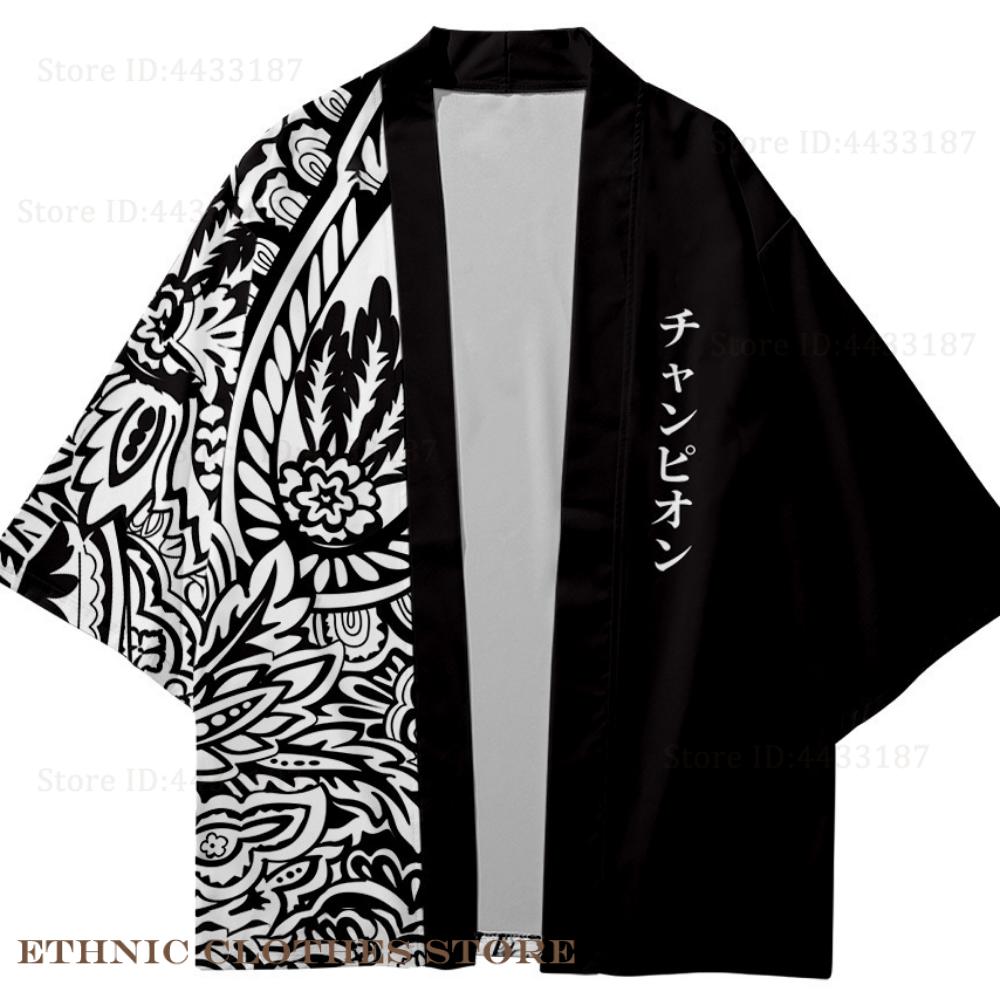 Plus Size 3XL 4XL 5XL Japanese - огляд і ціна Haori Japanese Jacket