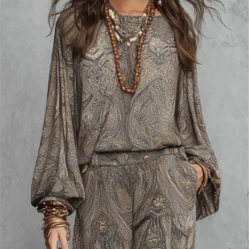 Boho Paisley Print Two-Piece S - огляд і ціна Ethnic Fashion Collection