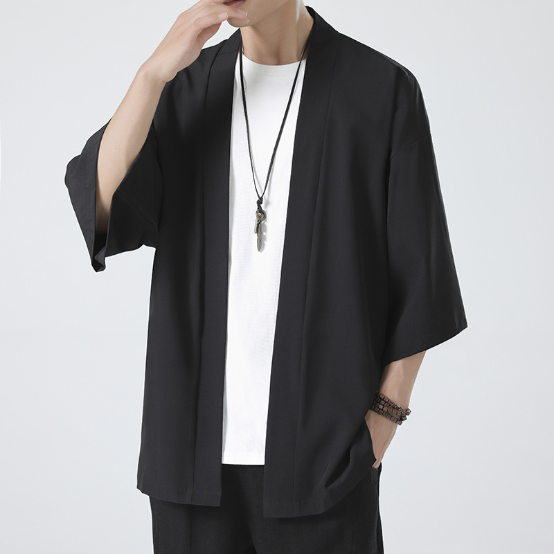 Hot Men's Lightweight Kimonos  - огляд і ціна Haori Japanese Jacket