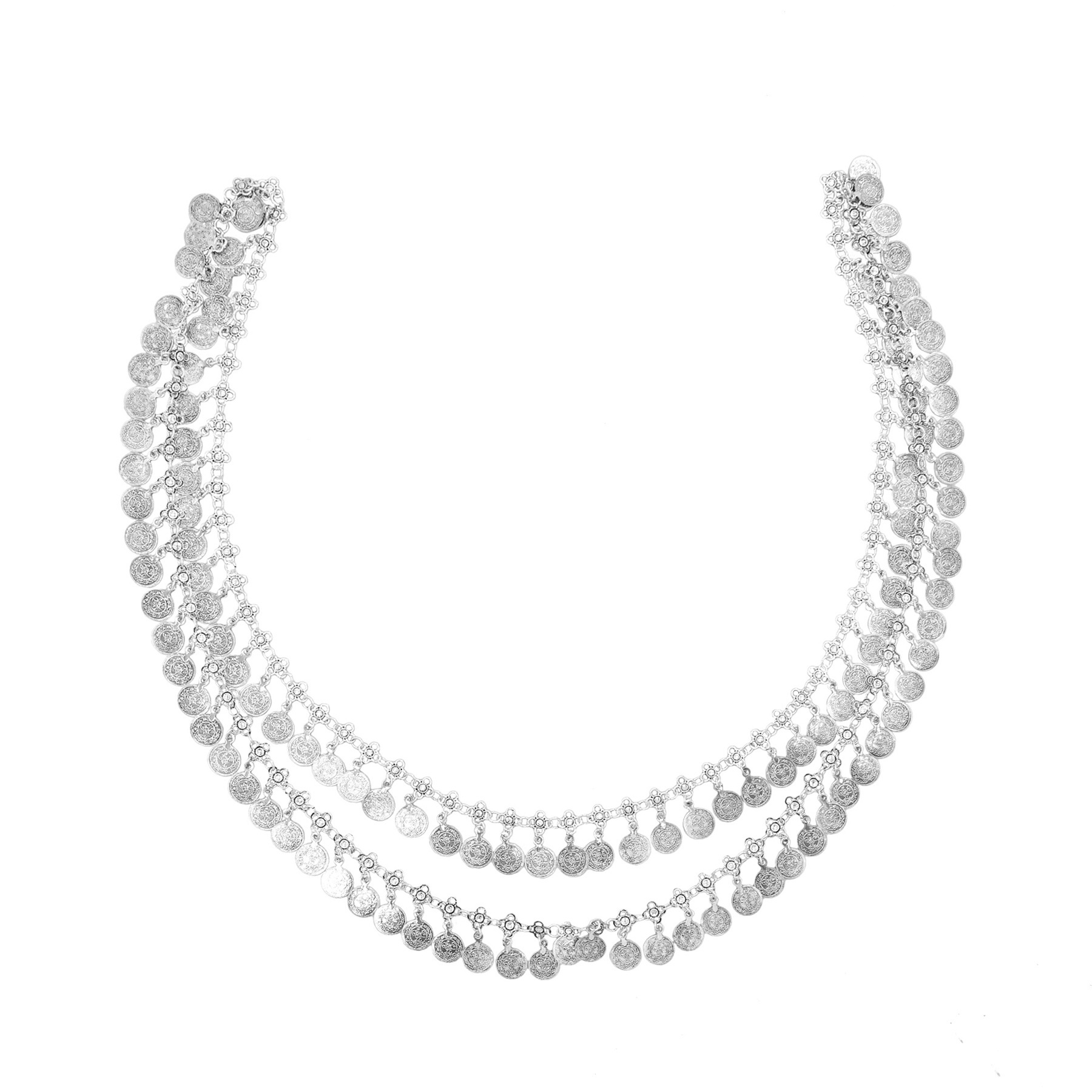 Silvery Alloy Coins Tassel Sho - огляд і ціна Ethnic Fashion Pakistan