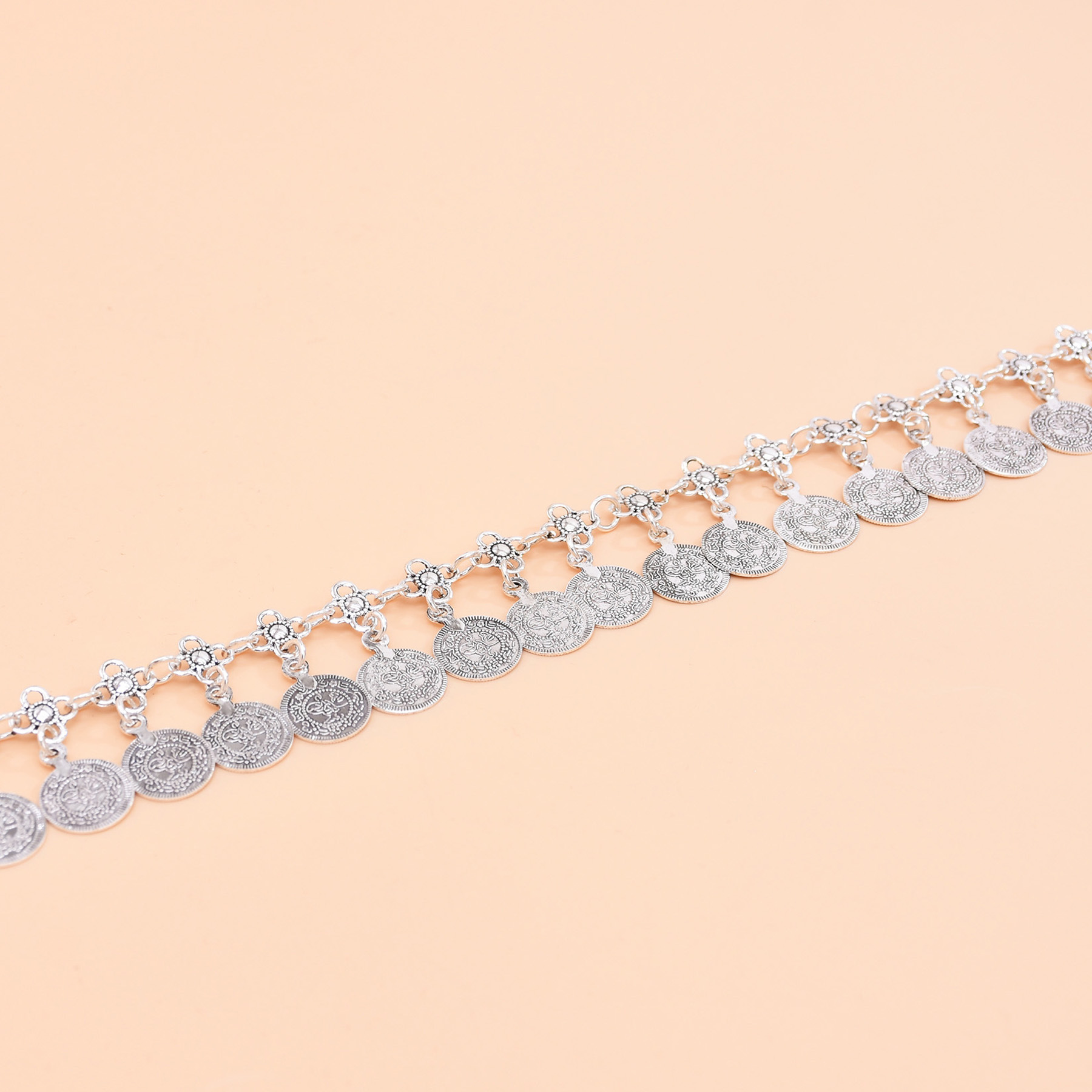Silvery Alloy Coins Tassel Sho - огляд і ціна Ethnic Fashion Pakistan