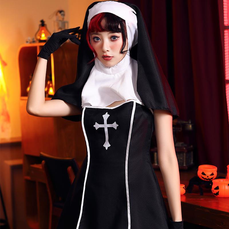 Halloween Party Nun Short Skir - огляд і ціна Ethnic Wear